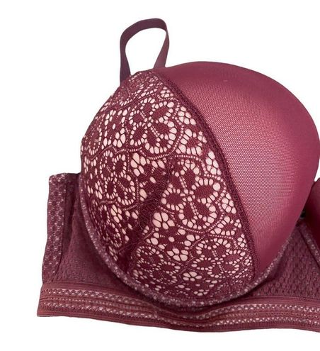 Iris & Lilly Dusty Rose Purple Pink Lace Push-Up Bra Women's Size 38D - $19  - From Taylor