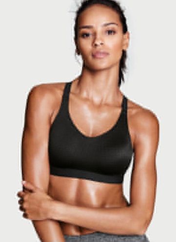 Victoria's Secret Victoria Secret Lightweight Sports Bra Black - $13