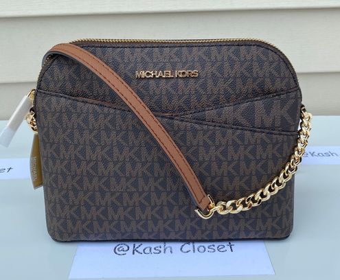 MICHAEL KORS MEDIUM DOME XCROSS CROSSBODY IN BROWN – eatsleepshop