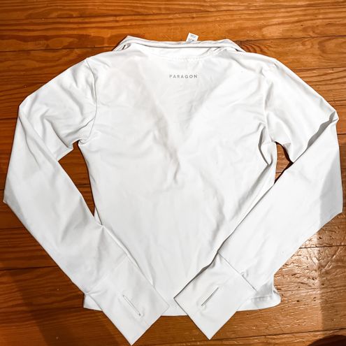 Paragon Fitwear, Jackets & Coats, Paragon Fitwear White Sedona 4 Zip Crop  Activewear Jacket