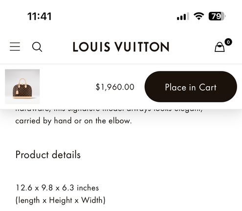 Louis Vuitton Vintage Alma PM Bag Brown - $300 (84% Off Retail