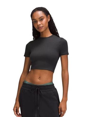 Lululemon Wundermost Ultra-Soft Nulu Crewneck Cropped T-Shirt