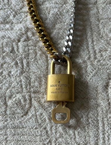 Vintage Gold Brass Lock and Key Set #316 by Louis Vuitton