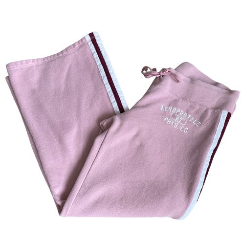 Aeropostale Aero Women's Medium Velour Velvet Pink Sweat Pants Slim Fit &  Flare - $22 - From v