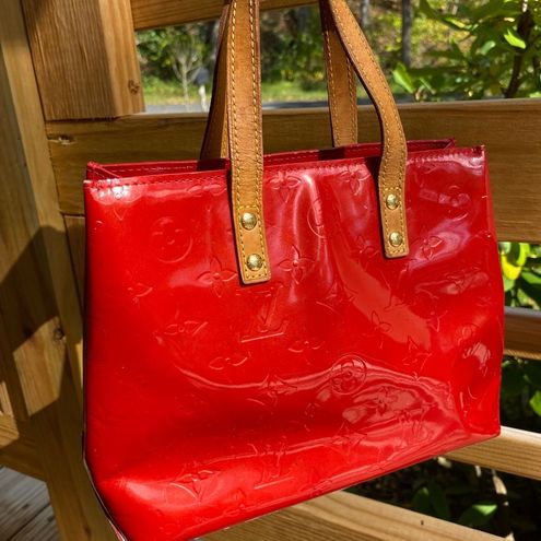 Louis Vuitton Authentic Reade classic monogram vernis mini handbag red tan  gold - $445 (80% Off Retail) - From Viktori