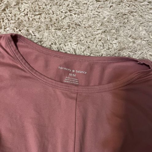 Harmony And Balance Cropped Athletic Long Sleeve Size Medium Pink - $19 -  From Ava