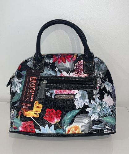 Stone Mountain Handbags Company Store  Printed Floral Dana Large Dome  Satchel by Stone Mountain USA