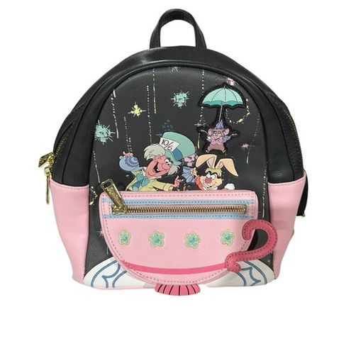 Loungefly Disney Alice in Wonderland A Very Merry Birthday To You Womens  Double Strap Shoulder Bag Purse: Handbags