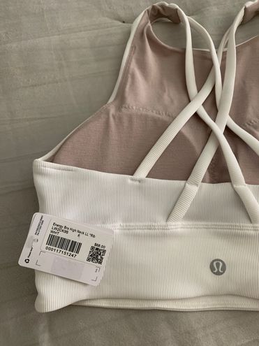 Lululemon Energy Bra High Neck Long Line Rib NWT White Size 6 - $40 (41%  Off Retail) New With Tags - From Dee