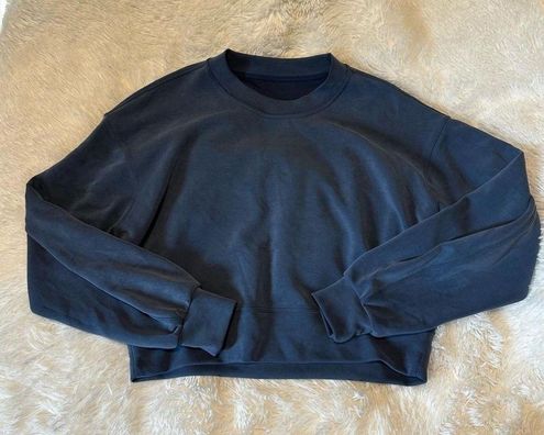 Lululemon Perfectly Oversized Cropped Crew *Softstreme - Mineral