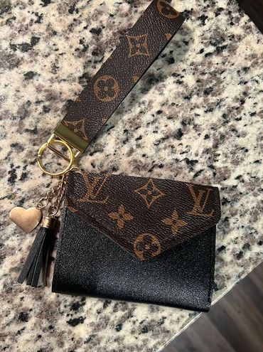 Upcycled Designer Wallet & Keychain Gold - $45 New With Tags - From  KadesKustoms