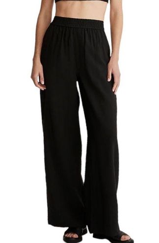 Madewell New Softdrape Carley Wide Leg Pants Black Size S petite - $45 (54%  Off Retail) - From Katie