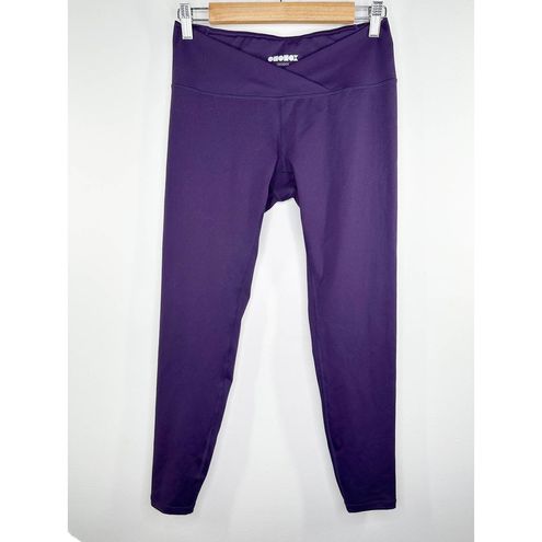 Ododos Purple Crossover Waistband Pull On Active Leggings Women's