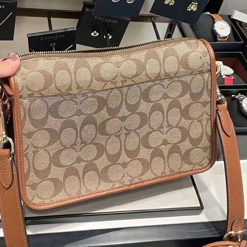 Coach C5675 Pennie Crossbody with Coin Case in Signature Canvas Khaki