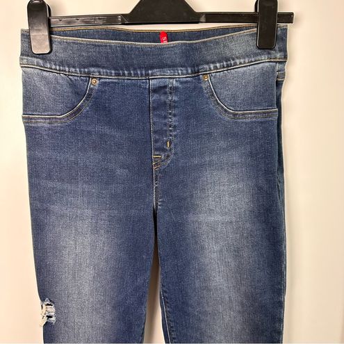 Spanx Distressed Denim High Rise Elastic Leggings Size M - $28 - From  Valerie