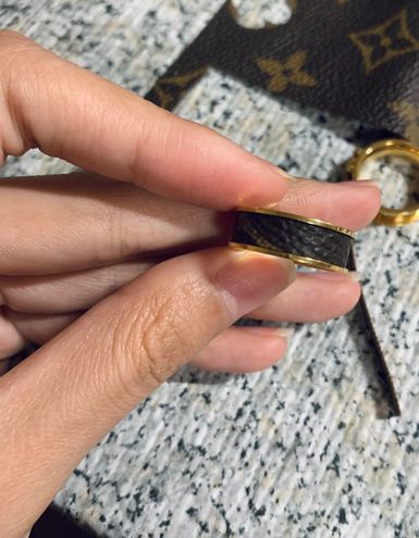 Louis Vuitton Upcycled Monogram Buckle Ring Gold - $52 New With