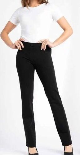 Betabrand Stretch Straight Leg Pull On Classic Dress Pant Yoga Pant Size S  Black