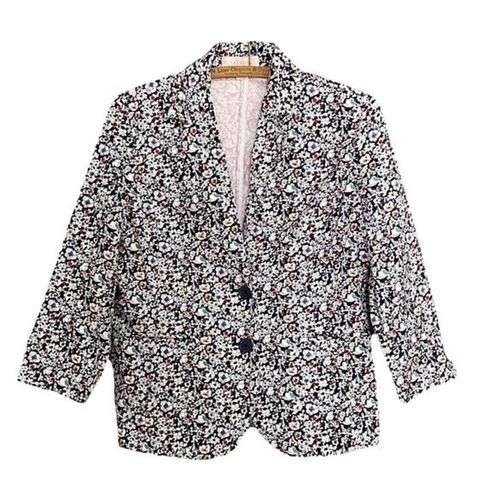 Talbots Jacket Floral Two-Button Blazer Women's Size 6 Casual