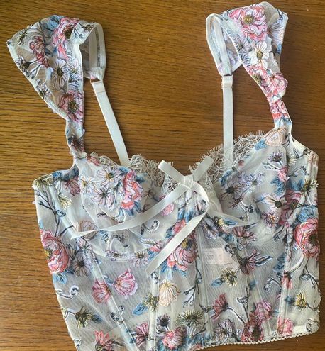 TikTok RESTOCKED Victoria Secret Unlined Floral Bra Top Bustier