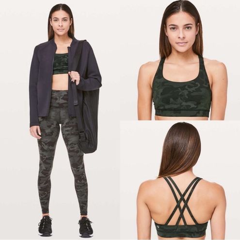 Lululemon Energy Bra Incognito Camo Multi Gator Green Size 4 - $31 - From  Elizabeth