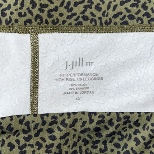 J.Jill Fit Performance Sz. 4X Green & Black Animal Print High-Rise 7/8  Leggings - $36 - From Gabrielle