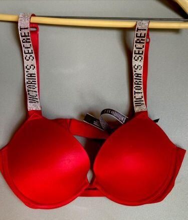 Victoria's Secret VS Rhinestone Bra Red Size L - $40 (46% Off Retail) -  From Kylie