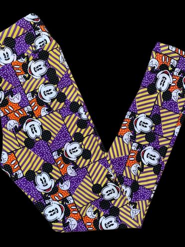 LuLaRoe TWEEN LEGGINGS • DISNEY'S MICKEY • PURPLE RETRO DESIGNS