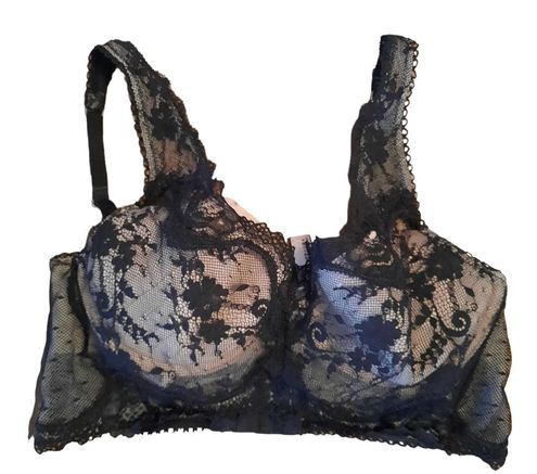 Victoria's Secret Dream Angels Black Lace Lined Demi Long Line Bustier Bra