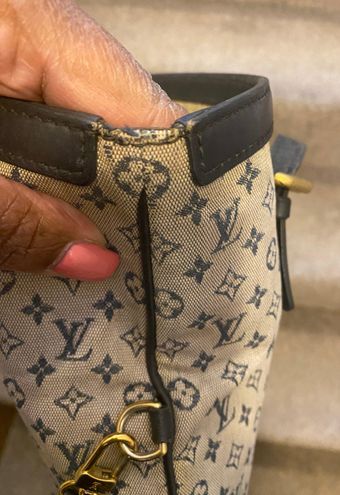 Louis Vuitton Grey x Navy Monogram Mini Lin Francoise 2way Tote