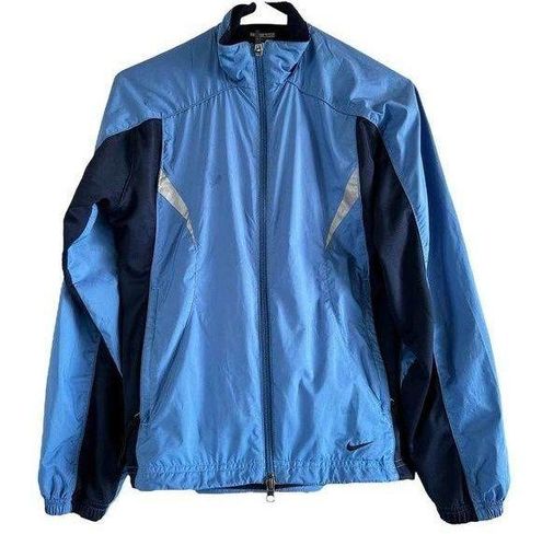 Nike VTG Tracksuit Jacket Full Zip Up Y2K 90s Drawstring Mesh