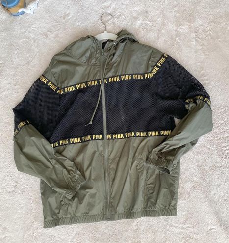 pink mesh anorak jacket