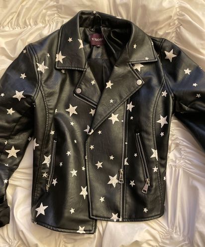 Vigoss Star Leather Jacket Black Size L 34 66 Off Retail