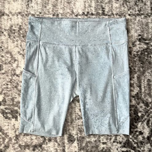 lululemon Women's Fast Free High Rise Short 10 City Grit White Blue Fog Sz  14