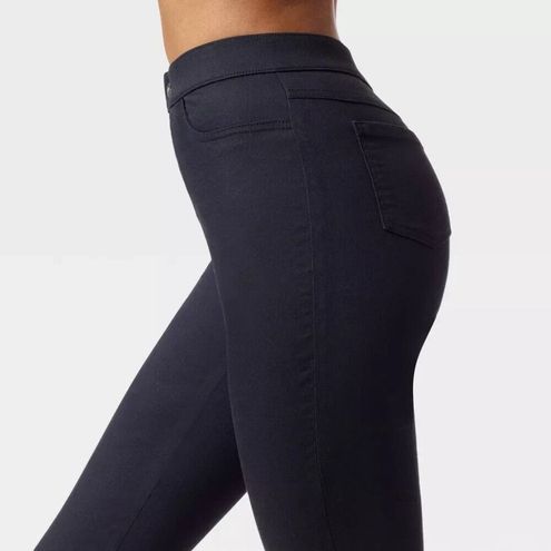 Hue Studio Women's Black Mid-Rise Frayed Edge Denim Leggings Size Medium -  $13 New With Tags - From Heather