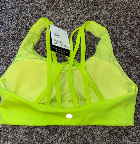 Senita Athletics Padded Sports Bra Yellow - $15 New With Tags - From  Makailyn