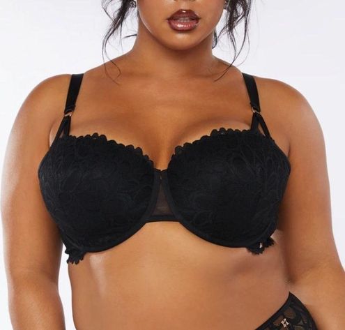 Savage Not Sorry Lightly Lined Lace Balconette Bra in Black