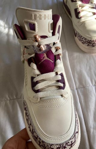 jordan spizike bordeaux rose gold White Size 6.5 50 60 Off