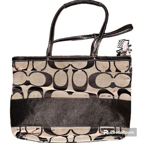 black coach monogram purse