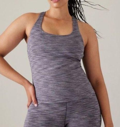 Athleta M Transcend Scoop Support Tank Top Built in Bra Violet