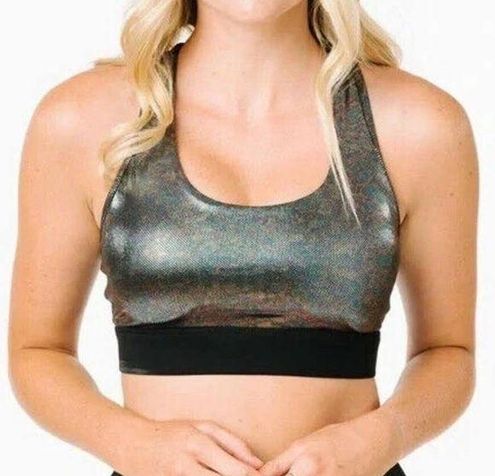 Silver sports bra