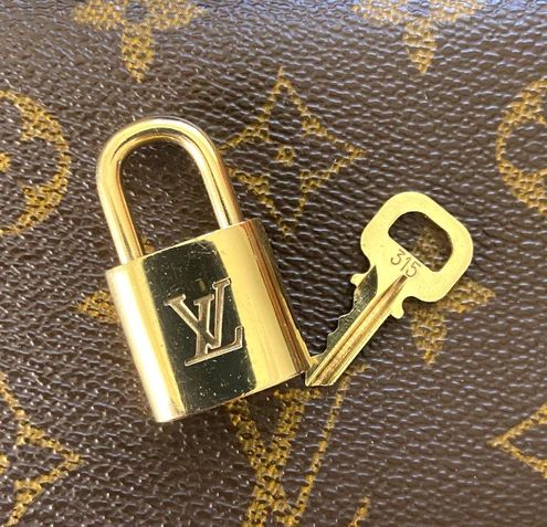 Louis Vuitton PadLock Lock &2 Key Brass Silver Number 315