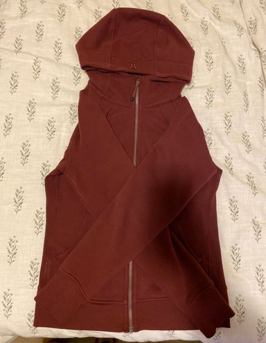 Lululemon Scuba Full-zip Hoodie In Red Merlot