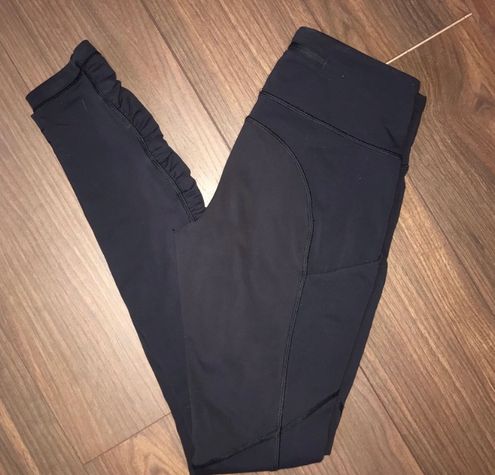 Lululemon Ruched Ankle Speed Tight Leggings IV Black Size 2 - $29