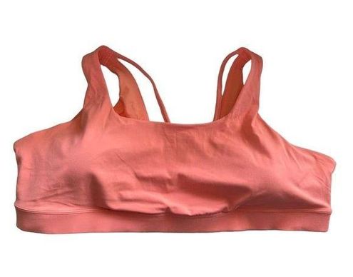 Athleta 531139 Exhale Bra D-DD+ Coral Orange Peach Sports Bra