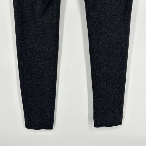 J.Jill Ponte Knit Leggings Charcoal Gray Center Seam Mid Rise