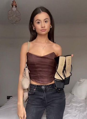 ZARA Tulle Corset Top Brown Size XS - $30 (25% Off Retail) New With Tags -  From Ashlyn