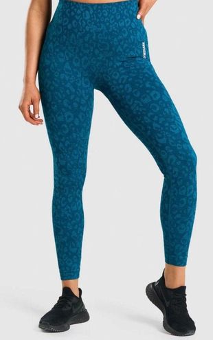 Gymshark Adapt Animal Seamless Leggings Butt Scrunch Wild Black Small