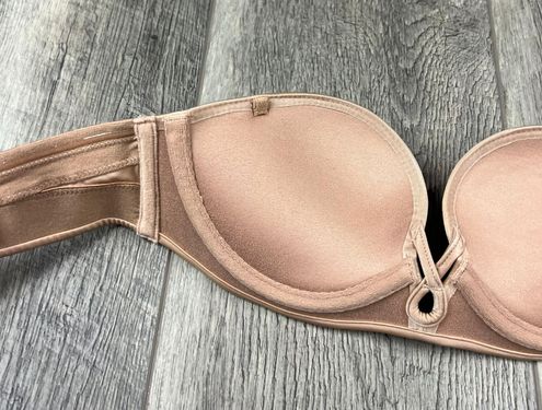 Victoria's Secret 32AA VS Tan Strapless Bombshell Bra Size 32 AA