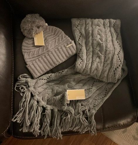 Michael Kors Hat And Scarf Set Gray - $41 (59% Off Retail) - From Gabriella