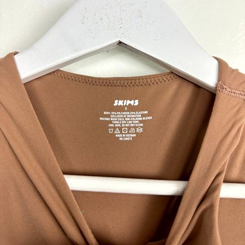 Skims Fits Everybody High Neck Bodysuit In Oxide